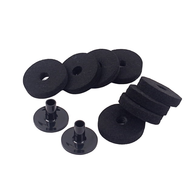 Greeniant Juntas de fieltro para tambor, 10 piezas, diámetro práctico, accesorio para platillos de 50mm, mangas de soporte profesionales, Accesorios para instrumentos musicales