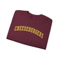 thumbnail image 3 of Cheeseburger Sweatshirt Gifts Crew Neck Shirt Long Sleeve Unisex, 3 of 7