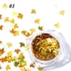 thumbnail image 1 of Uñas postizas con diseño de hojas de arce brillantes, copos de nieve, lentejuelas y pegatinas para uñas., 1 of 2