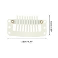 thumbnail image 3 of Unique Bargains 20 Pcs 9-Teeth Snap Wig Hair Clips for Hair Extension Beige, 3 of 5
