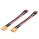 thumbnail image 2 of Cables de enchufe Xt60 a t, 2 piezas 10 cm 14 AWG Conector Macho A Hurbra de Silicona Adaptador de Enchufe Xt60 A T Acesio RC de actualización, 2 of 7