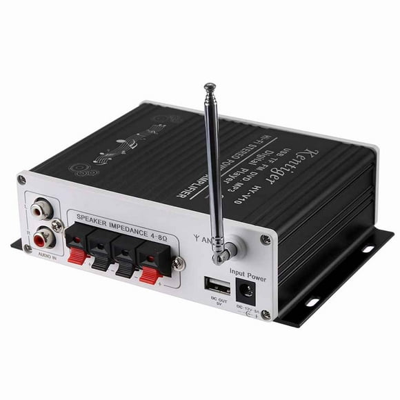 Kentiger V10 Hi-Fi Classe-Ab Stéréo Lecteur Numérique Super Basse Bluetooth Amplificateur Télécommande Sans Fil Voiture Haut-Parleur Audio