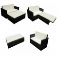 thumbnail image 4 of vidaXL 2 Piece Garden Lounge Set with Cushions Poly Rattan Black, 4 of 5
