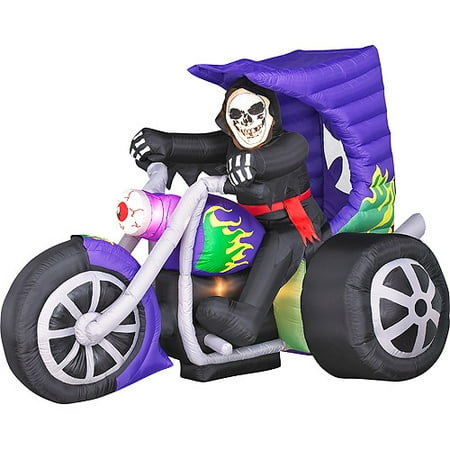 Airblown Inflatable Skeleton on Trike