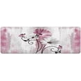 thumbnail image 4 of Rustic Farmhouse Bath Mat, Farm Pink Daisy Floral Flowers Butterfly Country Wooden Bath Rug for Bathroom, Grey White Bath Mat Soft Non Slip Bath Rugs, 16X48IN, 4 of 5