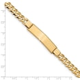 thumbnail image 3 of Real 14kt Yellow Gold Flat Curb Link ID Chain Bracelet; 8 inch; Lobster Clasp; for Adults and Teens; for Women and Men, 3 of 3