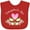 Red, variant on Inktastic Pawpaw's Girl- heart flowers Girls Baby Bib