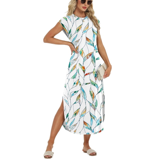 Vestido largo de vacaciones en la playa HimOne 2025 con bolsillos
