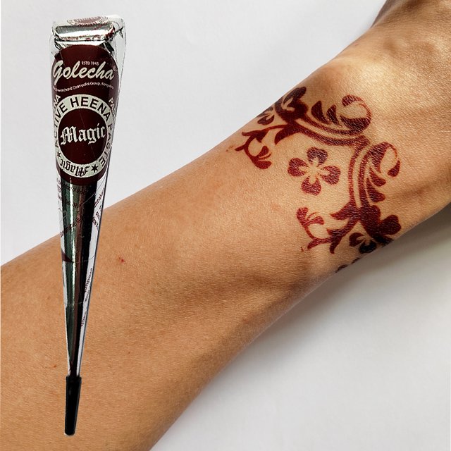 Pasta de tatuaje de Henna, conos de Henna temporal, Negro, Rojo, Natural, indio, pegatina de tatuaje temporal, cono de pintura de brazo corporal, nuevo