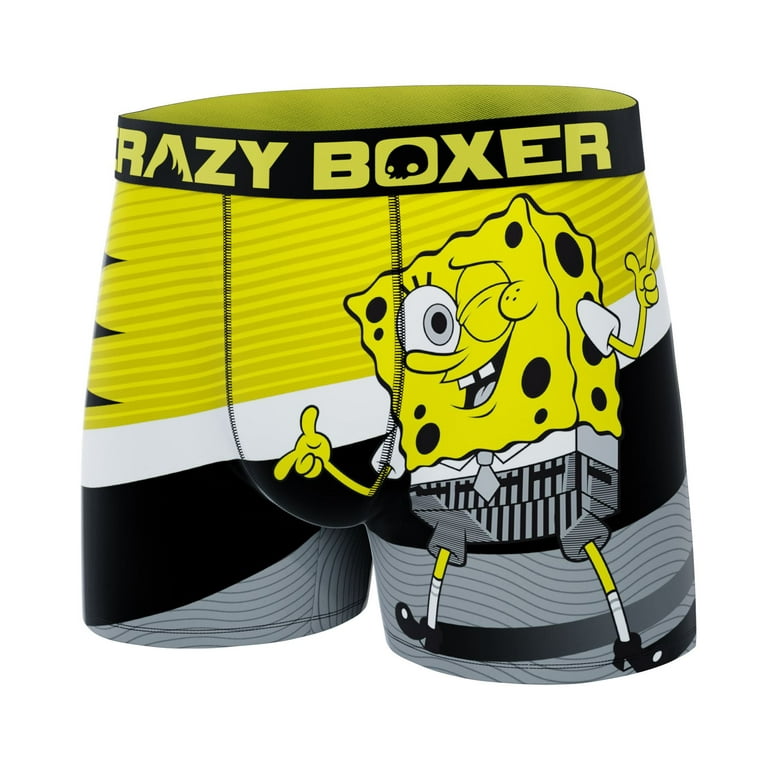 CRAZYBOXER Men's Underwear Spongebob Squarepants Soft Distortion