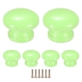 thumbnail image 1 of Uxcell 6-Pack Pomos de Armario de Cocina, Tirador Redondo de Madera Sólida de 1-5/16 In(33mm), Hardware de Pomo de Cajón [Verde], 1 of 7