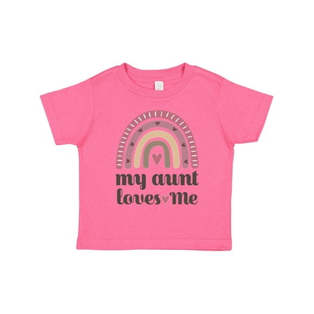 

Inktastic My Aunt Loves Me Boho Rainbow Niece Gift Toddler Toddler Girl T-Shirt