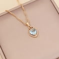 thumbnail image 2 of Jewelry VerPetridure Ladies Multicolor Love Necklace Crystal Clavicle Chain Pendant, 2 of 3