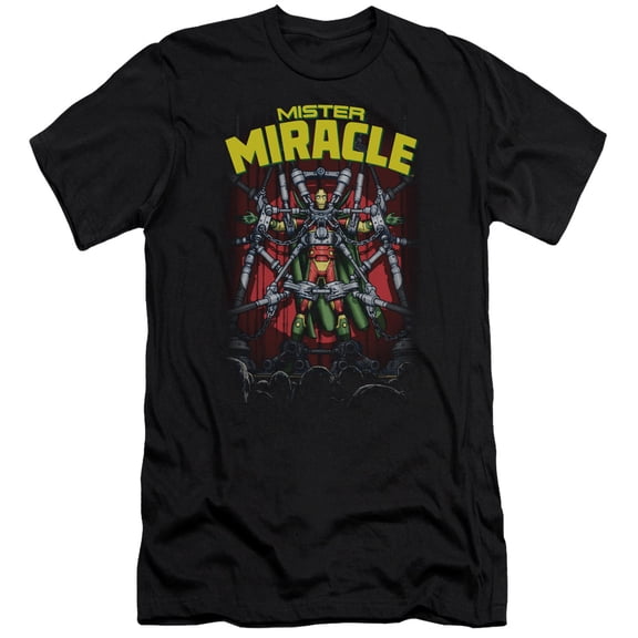 JLA Justice League Mister Miracle HBO S/S Adult 30/1 T-Shirt Black