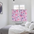 thumbnail image 3 of Spring Floral Kitchen Curtains Window Panels, Summer Botanical Purple Pink Flower Insulated Window Treatment Curtain, Grommet Curtains for Bedroom/Living Room/Bathroom, 2 Piece 52"Wx72"L, 3 of 8