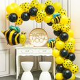 thumbnail image 1 of Globos de abeja, 72 piezas Globos amarillos Globos de lunares amarillos Globos negros y globos de papel de abeja, Decoraciones de abejas para fiesta de abejas, Baby Bee Show JAMW Sencillez, 1 of 5