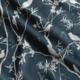 thumbnail image 1 of Soimoi Bird With Leaves Printed, Poly Canvas Fabric, Decor Sewing Fabric by The Yard 56 Inch Wide,Decorative Fabric for Curtains Tote Bags, Navy Blue, 1 of 5