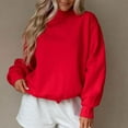 thumbnail image 7 of ABATAB Womens Oversized Sweatshirts Turtleneck Long Sleeve Casual Solid Color Tops Comfy Fall Fashion Outfits Winter Clothes, 7 of 7