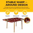 thumbnail image 4 of Merry Christmas Plaid Table Cloths for 4 Foot Rectangle Tables, Checkered Xmas Tree Snowflake Poinsettia Patio Waterproof Elastic Fitted Tablecloths, Washable Rectangular Table Cover for Camping, 4 of 8
