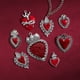 thumbnail image 1 of Colgante de joyería de aleación retro con personalidad, colgante de calavera con amor, pendientes, collar, accesorios, 1 of 5