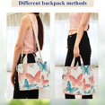 thumbnail image 4 of FORMRS Womens Corduroy Tote Bag Crossbody Shoulder Handbag with Pocket, Watercolor Butterflies, 4 of 7