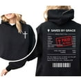 thumbnail image 3 of Jesus Paid It All Receipt Romans 6:23 Funny Christian Pullover Hoodie, Cross Graphic Faith-Based Hooded Sweatshirt for Men and Women, Sizes S–5XL, 3 of 7