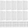 thumbnail image 3 of 20pcs Flat Stainless Steel Brackets Flat Bracket Straight Mending Plates With Screws, 3 of 8
