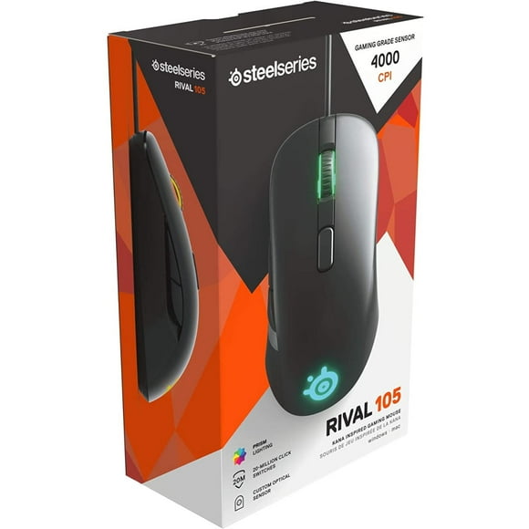 SteelSeries Rival 105 Wired Gaming Mouse [PC Accessory]