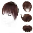 thumbnail image 2 of Crystal Headband with 100% Real Human Hair Bangs Straight Forehead Cover, 2 of 6