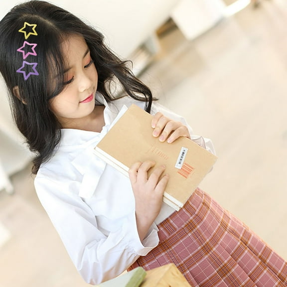 WHAMVOX  6 Pair Hair Clips Star for Girls Pentagram Hairpin Hairpins Birthday