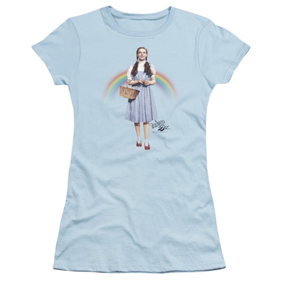 Wizard Of Oz Over The Rainbow Junior Women's T-Shirt Sheer Light Blue