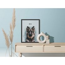 Pet Memorial Large Black Framed Portrait Custom Artwork Wall Decor 16x20