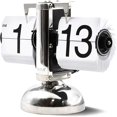 thumbnail image 1 of wonima44 Betus Flip Desk Clock - Mechanical Retro Style -Digital Display Battery Powered - Home & Office Décor 8 x 6.5 x 3 Inches (White), 1 of 1
