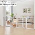 thumbnail image 7 of Unipaws Clear Acrylic Transparent Dog Playpen, 125” Extra Wide 6 Panels Freestanding Walk Through Dog Gate, 7 of 7