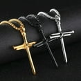 thumbnail image 4 of SIEYIO for Cross Nail Men's for Titanium Steel Necklace Pendant Hip Hop Personality Orn, 4 of 9