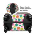 thumbnail image 4 of Xecao Tulips Flowers print Elastic Luggage Cover, with double-sided print , is perfect for travel, business, and daily use, 4 of 9