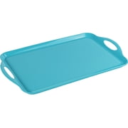 Calypso Basics Rectangular and Tidbit Serving Tray Set, Turquoise