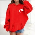 thumbnail image 2 of Telankuip Love Horses Graphic Printed Hoodies for Teen Girls Trendy Long Sleeve Loose Soft Cozy Casual Hooded Sweatshirts Lightweight Preppy Kids Pullover Tops with Pockets Red 13-14 Years, 2 of 4