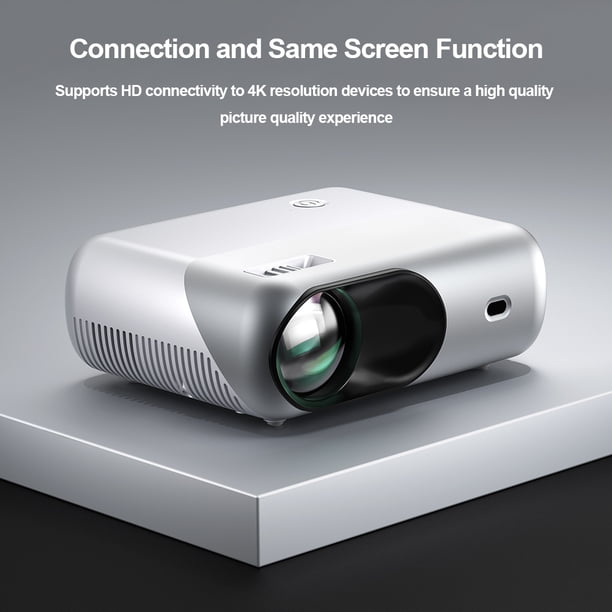 Mini proyector HD 1080P WiFi 4K Proyector portátil Pantalla de 80 pulgadas (Simulcast UK)