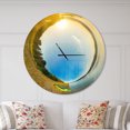 thumbnail image 2 of Designart 'Kayak in River Little Planet ' Modern wall clock, 2 of 6