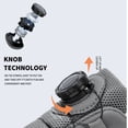 thumbnail image 3 of CHICVOMEY Men's Rotary Knob Quick Lace Hiking Shoes Breathable Mesh No Tie Outdoor Shoes Non-Slip Shock Absorption Low Top Trekking Shoes for Men Work Casual Trail Running, 3 of 8