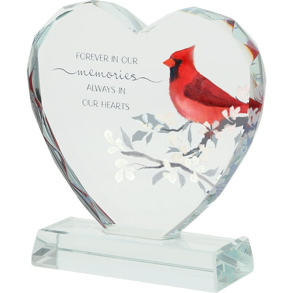 Pavilion Gift Company - In Our Hearts - 4" Crystal Heart Plaque