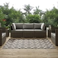 thumbnail image 3 of Modway Cerelia 63x90.5" Moroccan Trellis Polypropylene Area Rug in Gray/Beige, 3 of 8