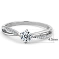 thumbnail image 2 of Womens Silver Rings High polished (no plating) Stainless Steel Ring with AAA Grade CZ in Clear DA035, 2 of 4