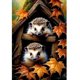 thumbnail image 2 of GS3876 Resina Diamante Cuadrado Serie Animal Erizo Diamantes 30*40CM, 2 of 9