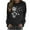 Black, variant on Raeneomay Long Sleeve Shirts for Women Womens Casual Long Sleeved Round Neck Hooded Printed Shoulder SweatShirt