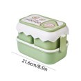 thumbnail image 3 of Caja de almuerzo Caja Bento de dibujos animados con cubiertos, juego de vajilla con mango oculto para oficinista, 3 of 3