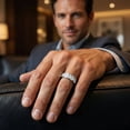 thumbnail image 6 of Pompeii 7Ct Diamond Radiant Cut Men's Ring 14k Gold or Platinum (F/G,VS1-VS2), 6 of 7