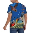 thumbnail image 2 of Rateoe Colorful Coral Reef Pattern Men’s Baseball Short Sleeve Polo Shirt, Midweight Men's Shirt Golf Shirt Polo Shirts Quick Dry Short-X-Large, 2 of 7