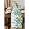 thumbnail image 4 of Green Eucalyptus Leaves Table Runner Cotton Linen 108 Inch Holiday Dresser Scarves, Spring Yellow Lemon Plants Tablerunner for Kitchen Coffee Dining Bedroom Living Room Dinner Scarf Décor 13''x108'', 4 of 9